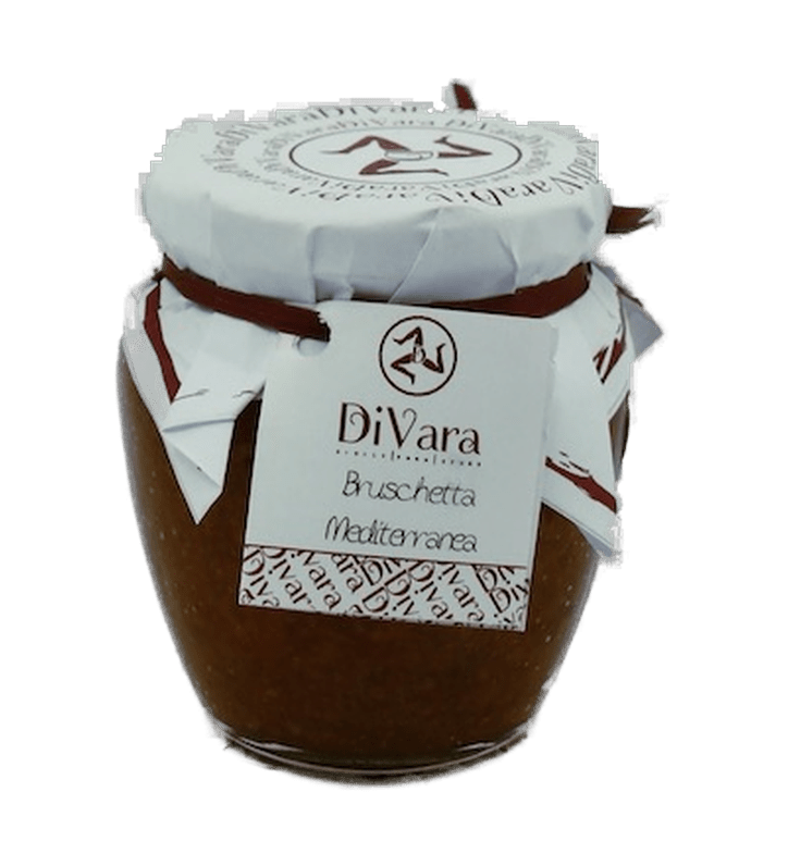 BRUSCHETTA MEDITERRANEA 180g 1 - BRUSCHETTA MEDITERRANEA 180g - biodynamico.ch - Bruschetta Mediterranea 180 g – mediterrane Bruschetta-Paste von DiVara