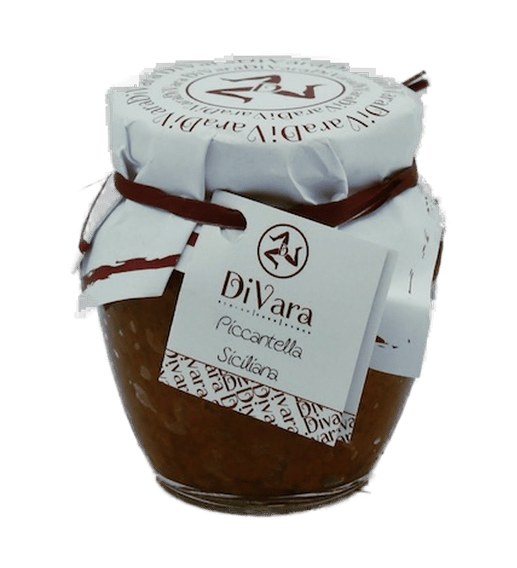 PICCANTELLA SICILIANA 180g 1 - PICCANTELLA SICILIANA 180g - biodynamico.ch - Piccantella Siciliana 180 g – scharfe Bruschetta-Paste von DiVara